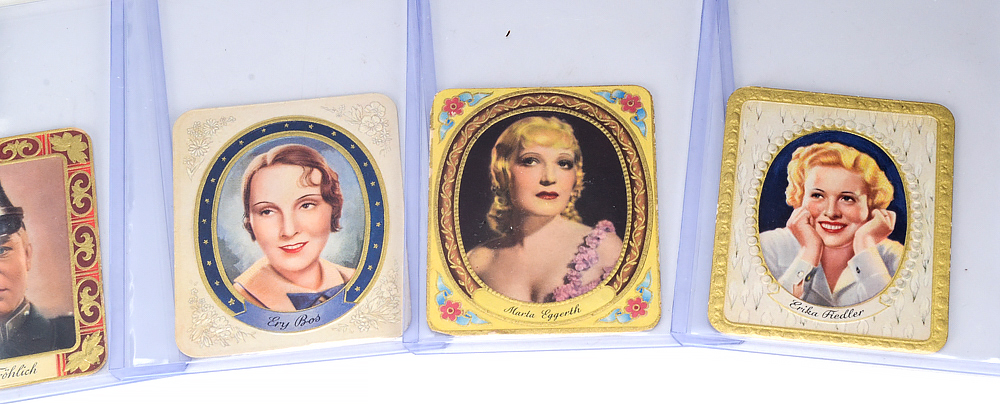 Fifty-Four 1934 "Kur Mark" German Cinema Stars Cigarettes Trading Cards