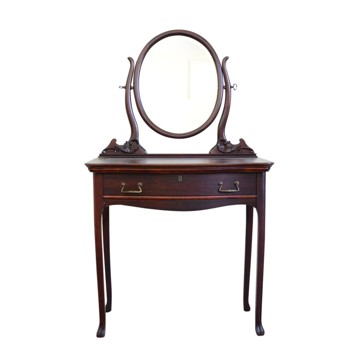 Mahogany Vanity Table with Mirror