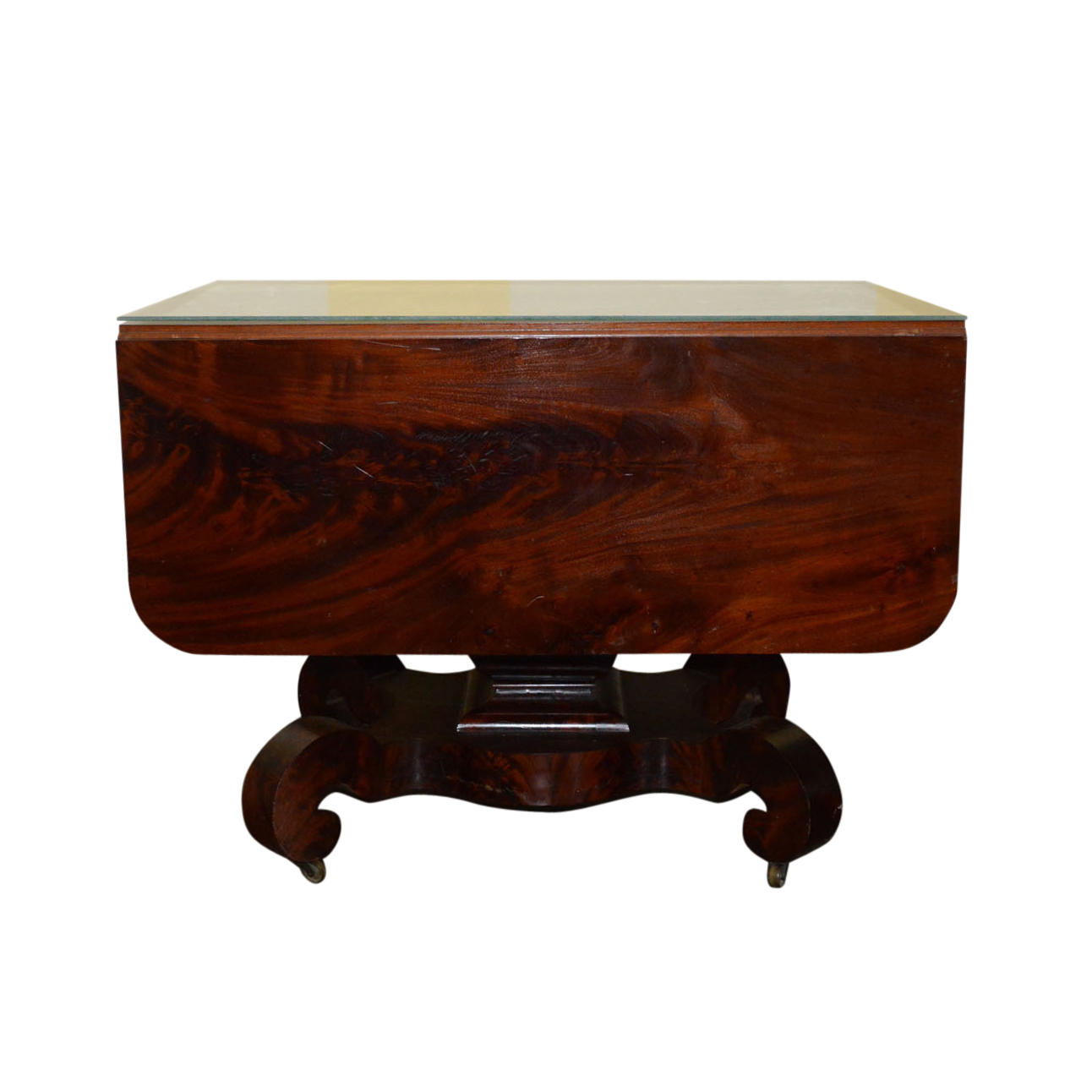 American Empire Style Mahogany Drop Leaf Table