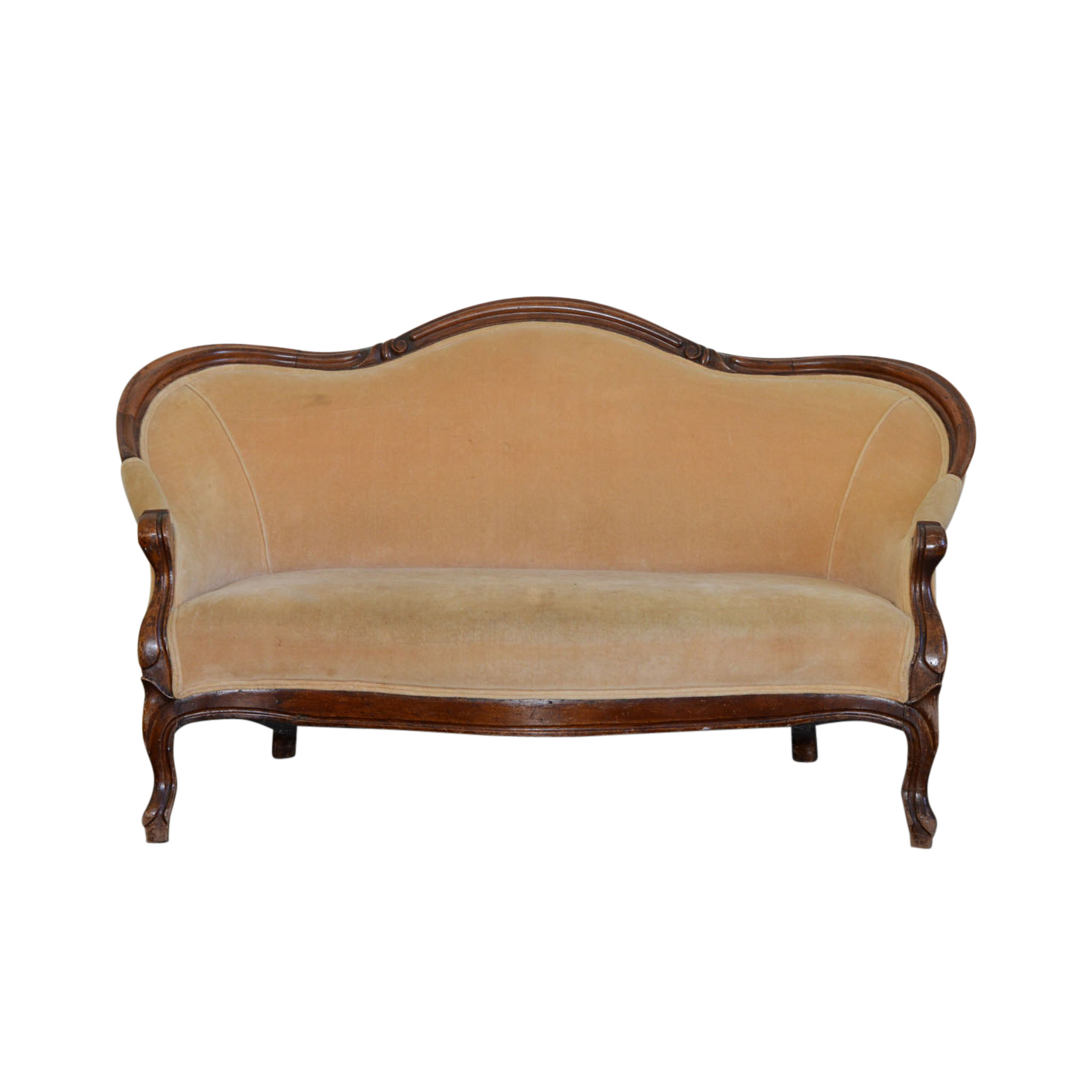 Antique Victorian Walnut Settee