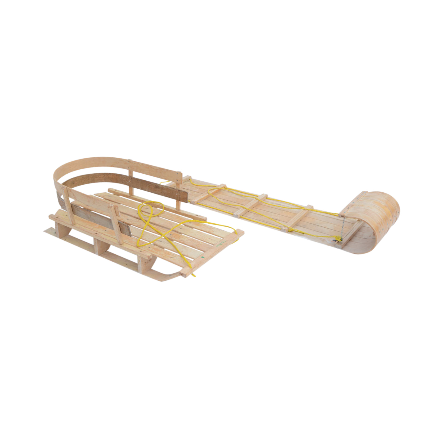 Wooden Sled and Toboggan Featuring L.L.Bean