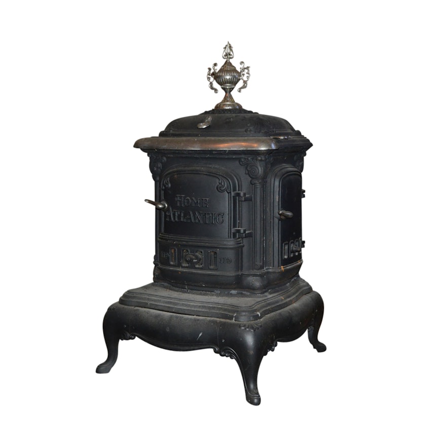 Antique "Home Atlantic" Parlor Stove by Portland Stove Foundry
