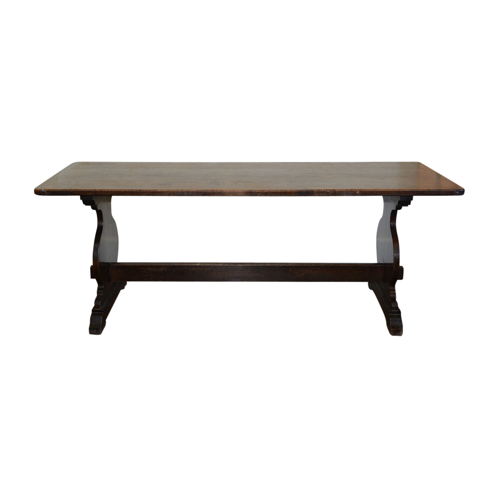 Antique Oak Trestle Dining Table