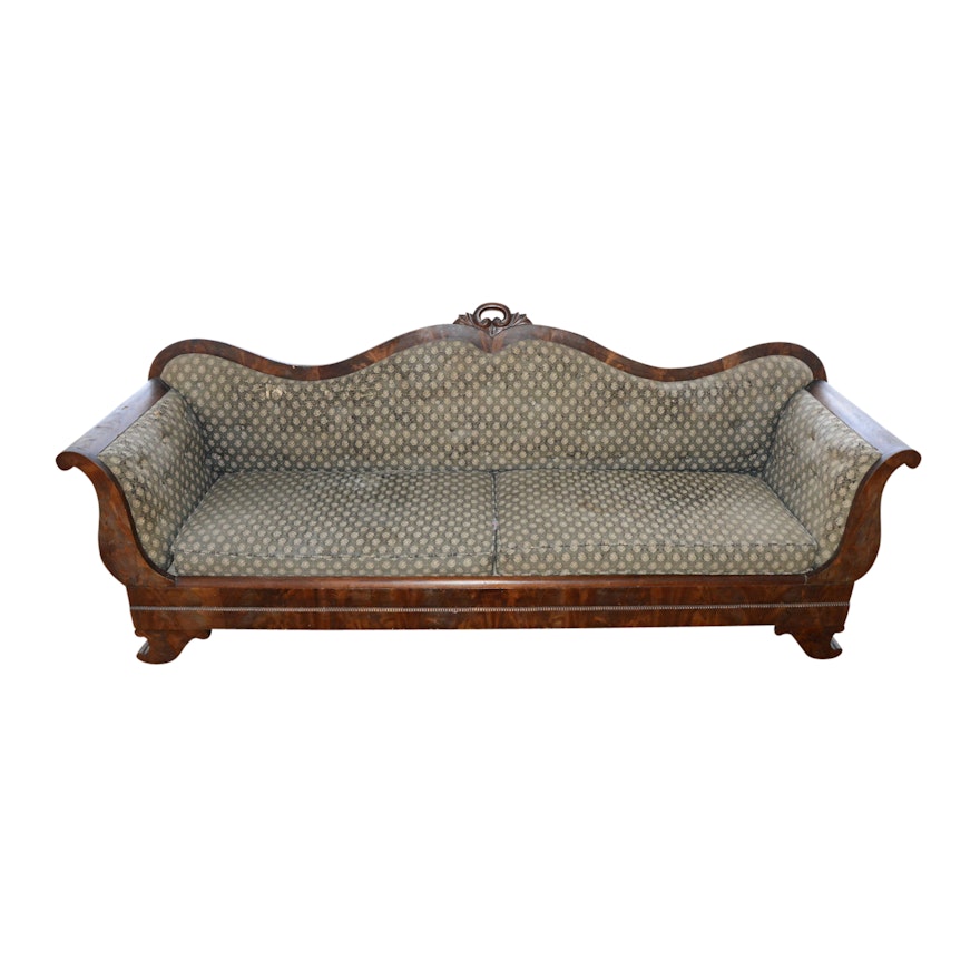 Regency Style Upholstered Sofa