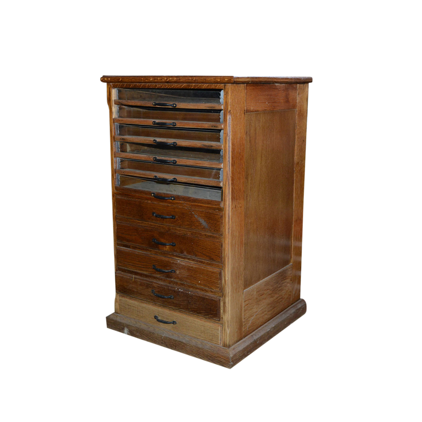 Vintage Glass Front Thread Cabinet