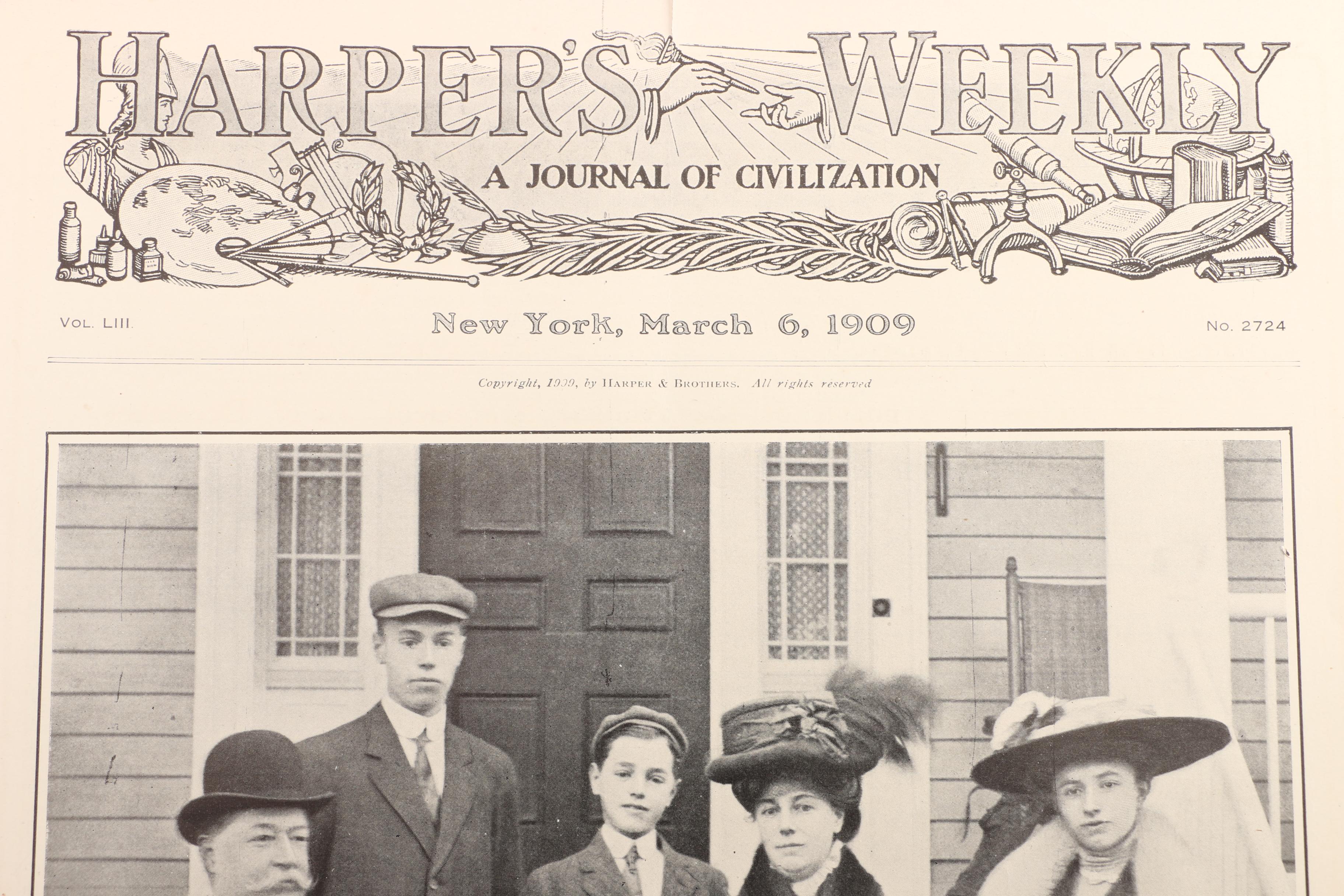 President Taft White House Dinner Invitation, Family Photos, Books and Ephemera