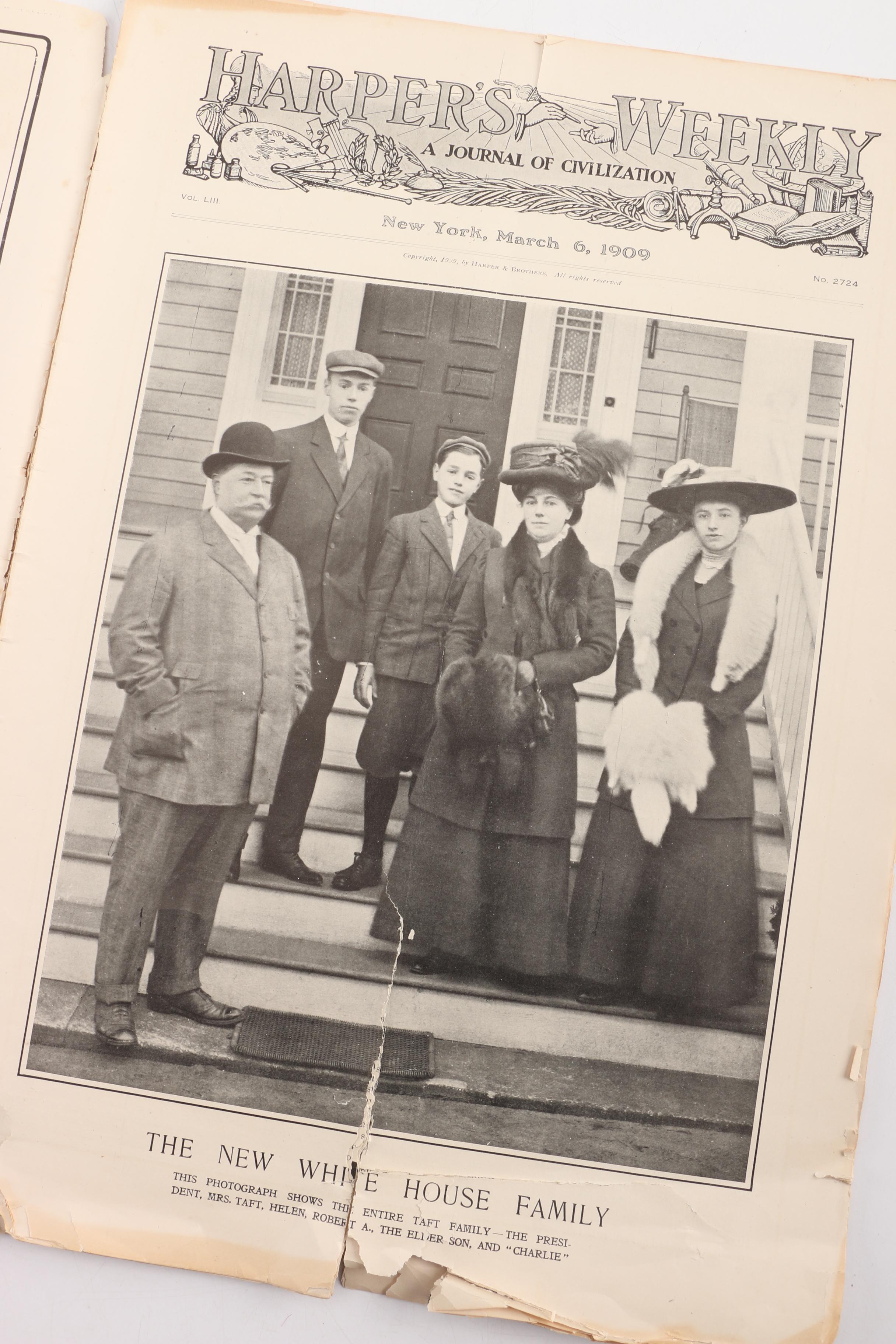 President Taft White House Dinner Invitation, Family Photos, Books and Ephemera