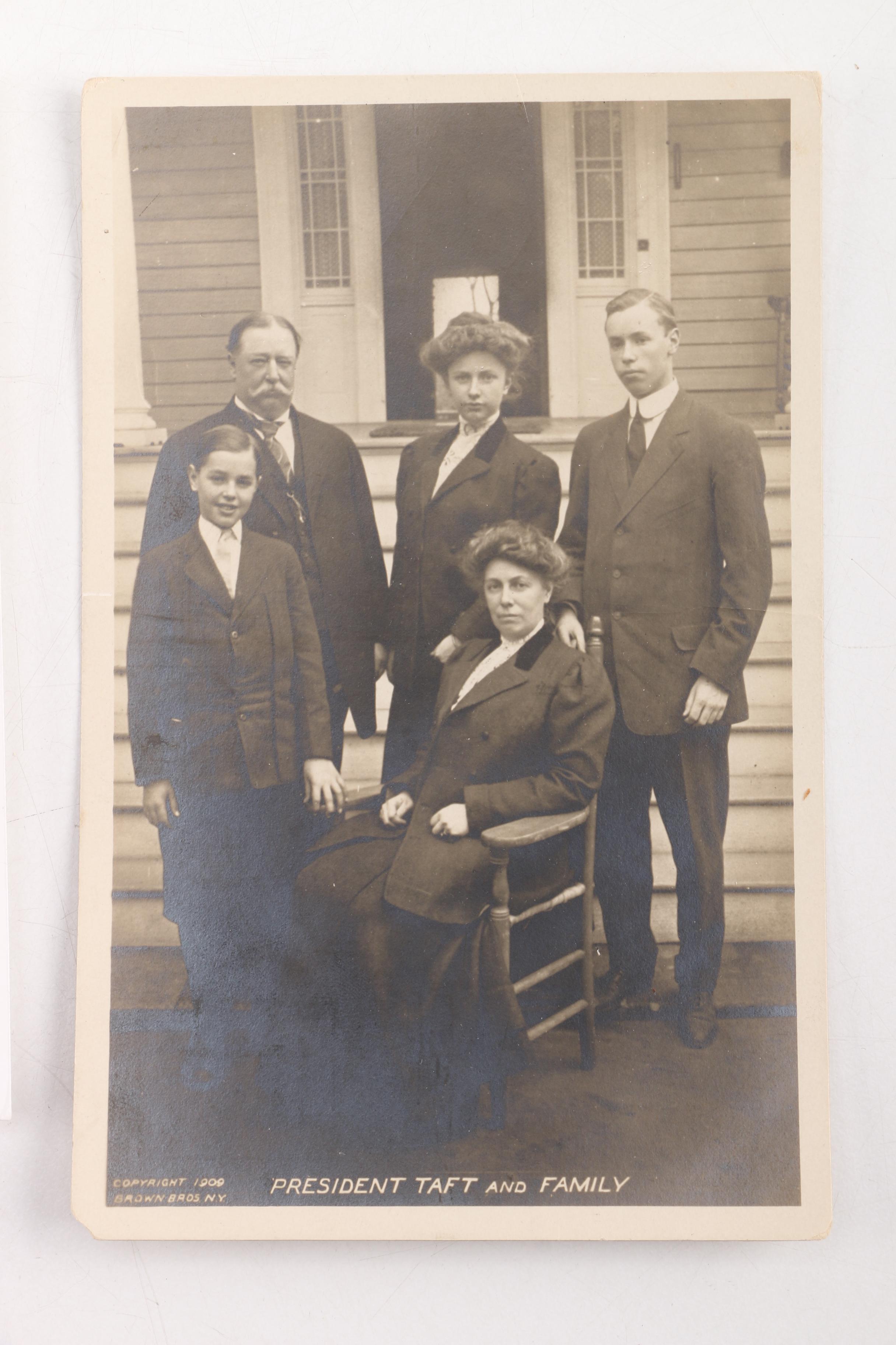 President Taft White House Dinner Invitation, Family Photos, Books and Ephemera