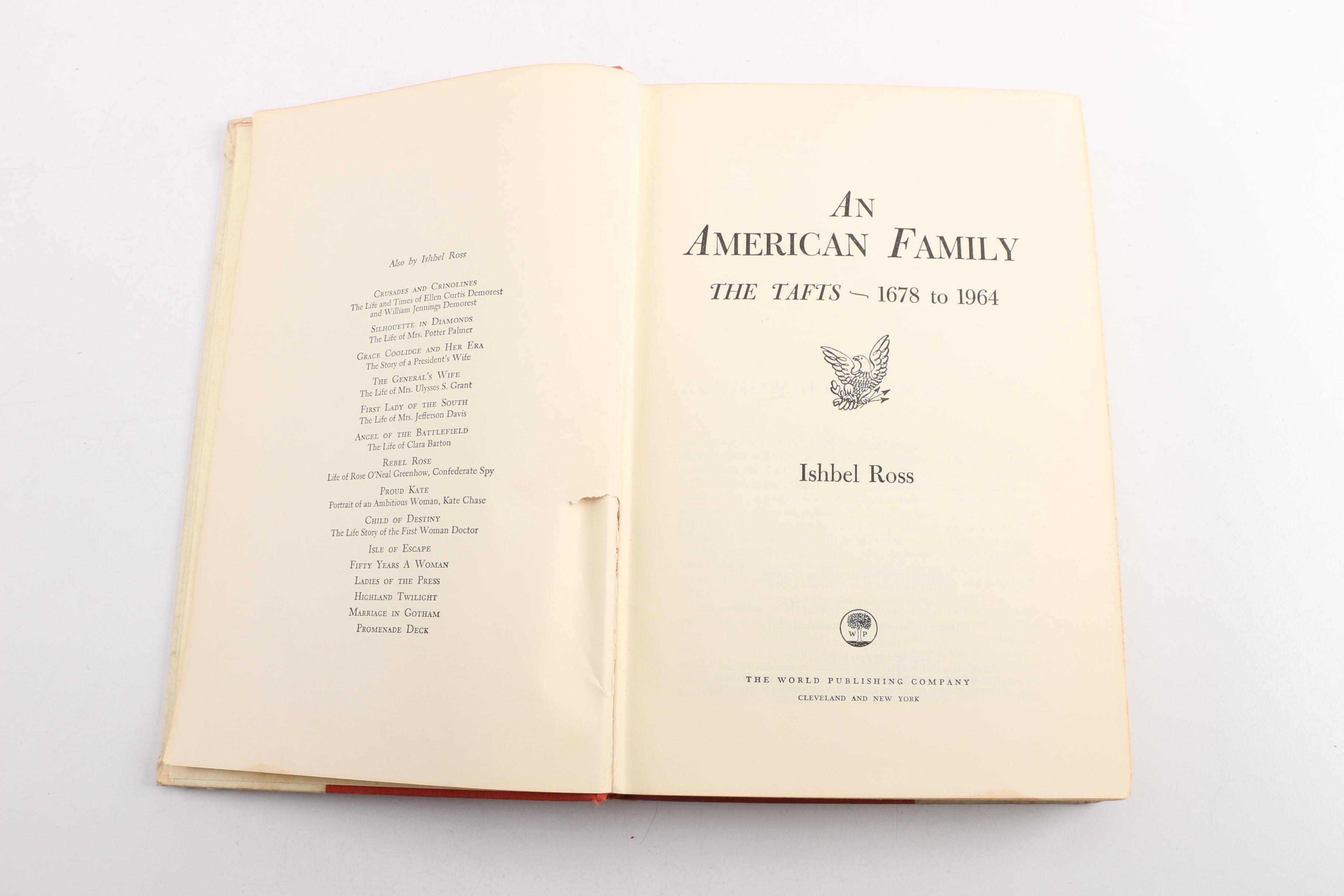 President Taft White House Dinner Invitation, Family Photos, Books and Ephemera