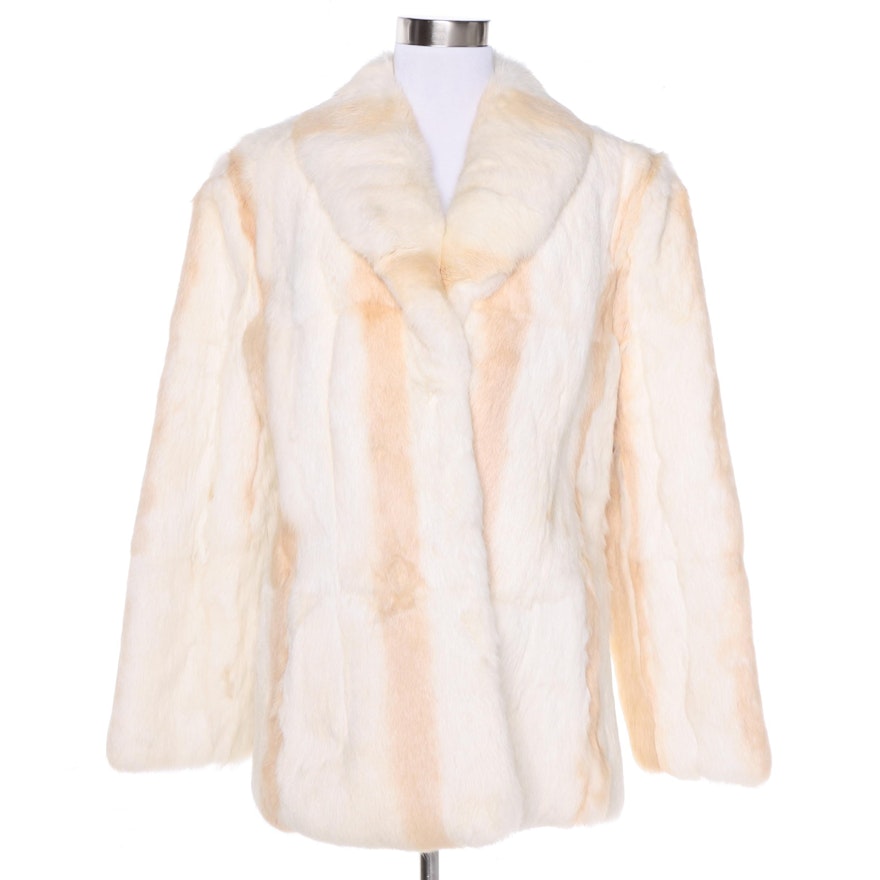 Dyed Rabbit Fur Coat