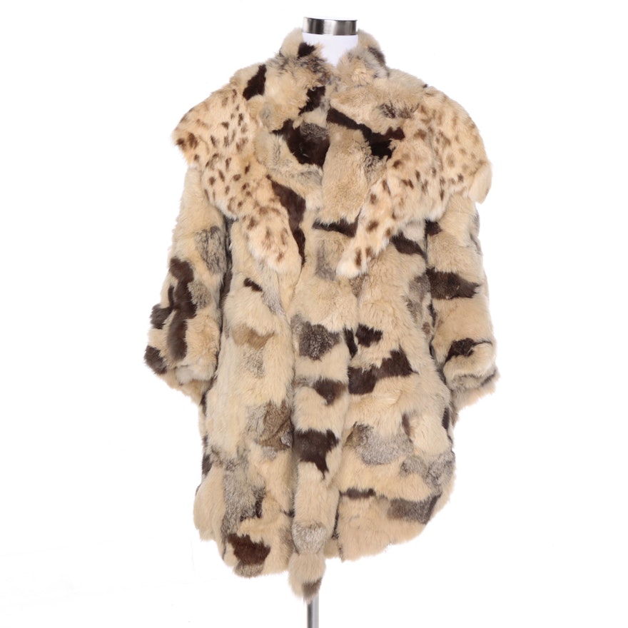 Dyed Rabbit Fur Cape