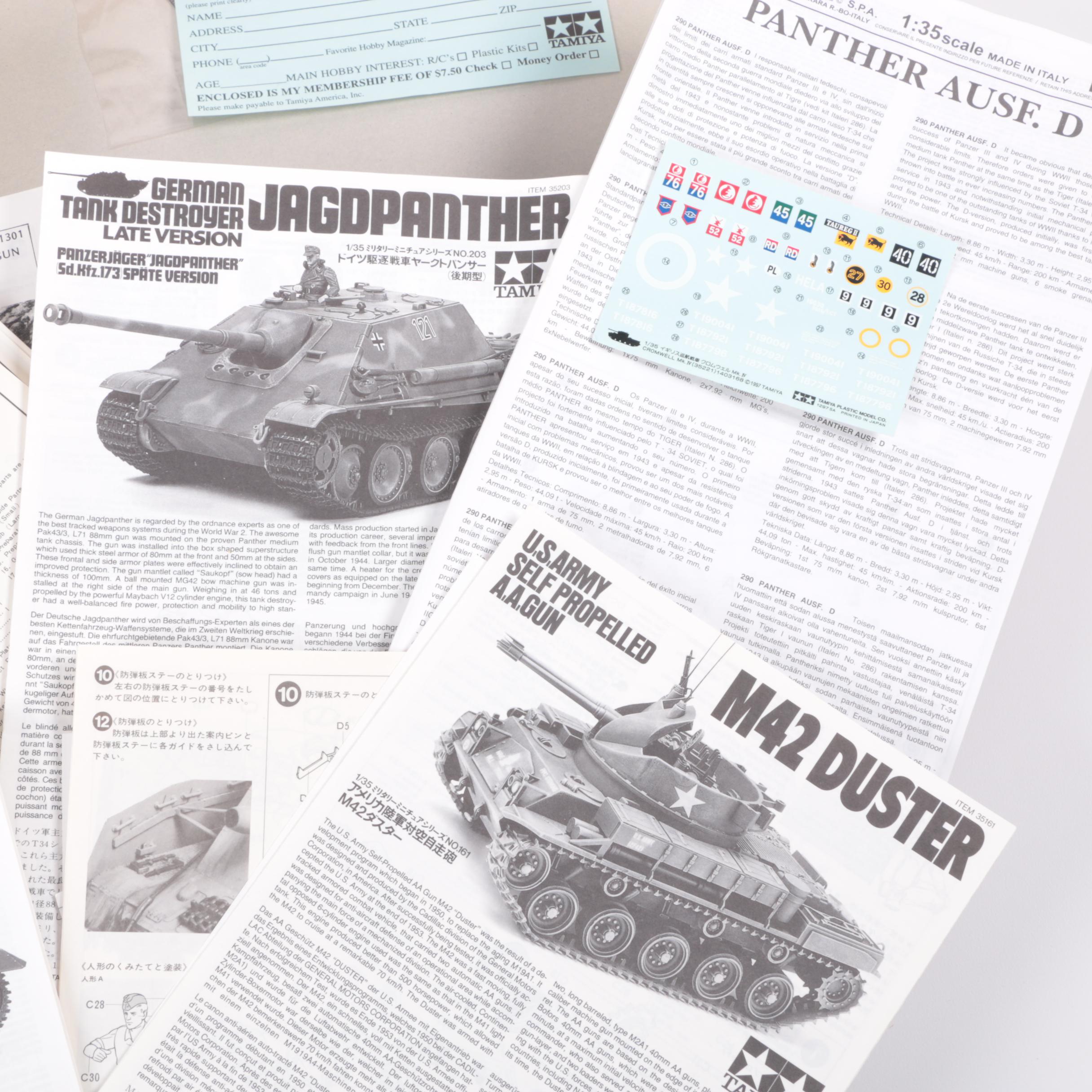 Tamiya 1/35 Scale Military Model Kits