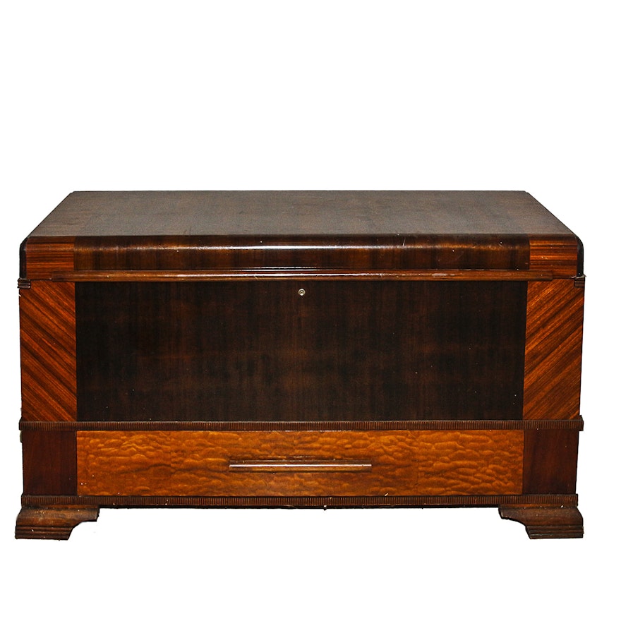 Art Deco Veneered Trunk