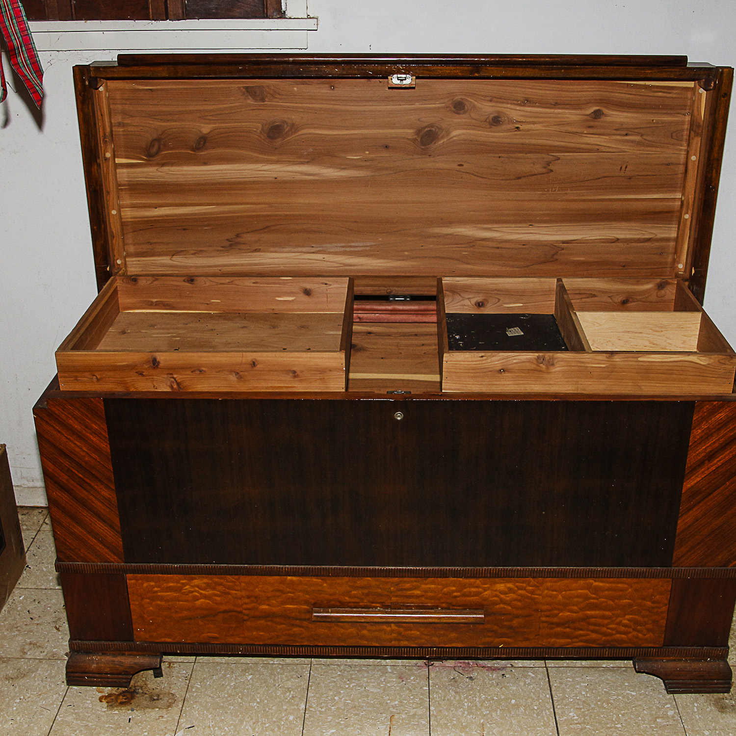Art Deco Veneered Trunk