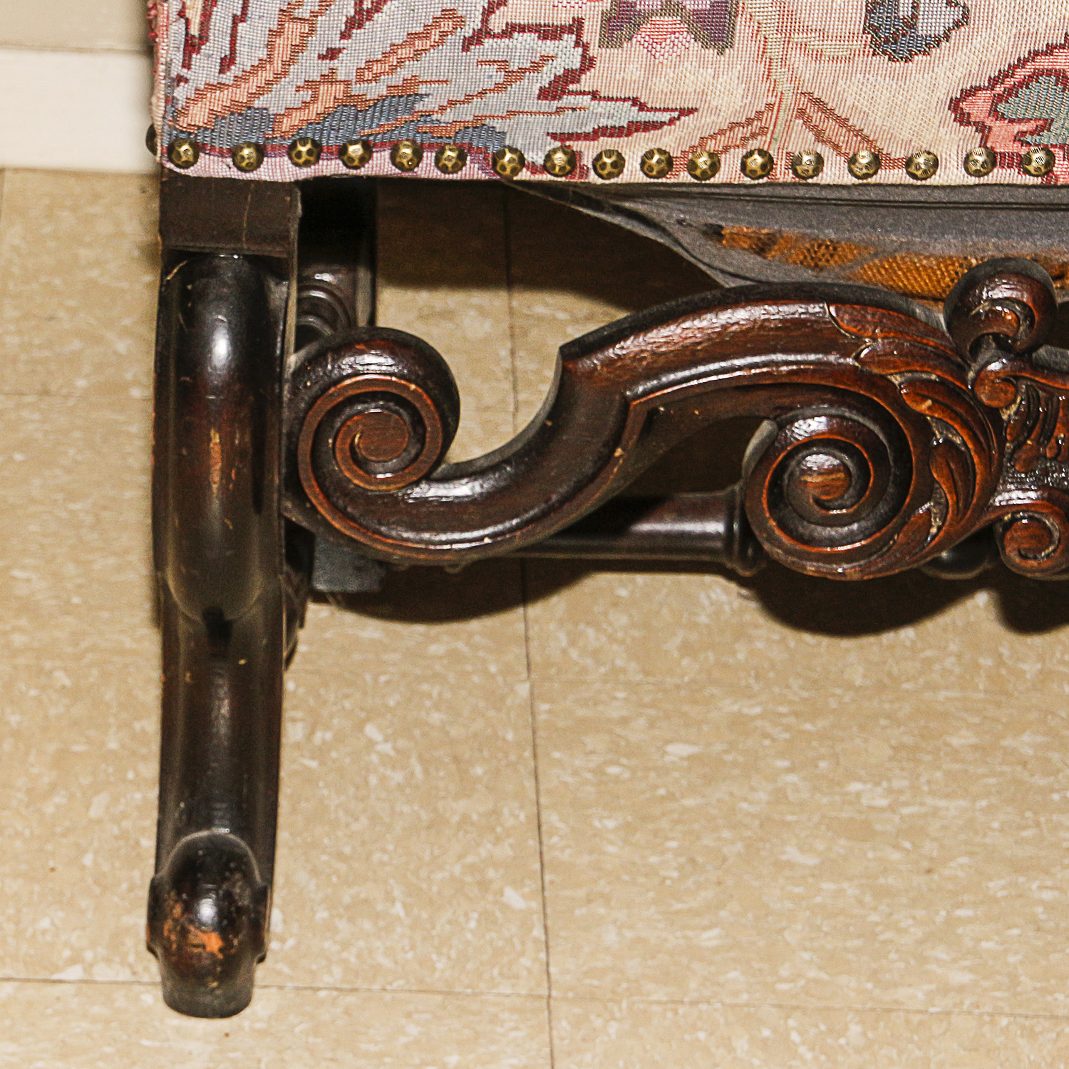 Louis XIV Style Upholstered Armchair