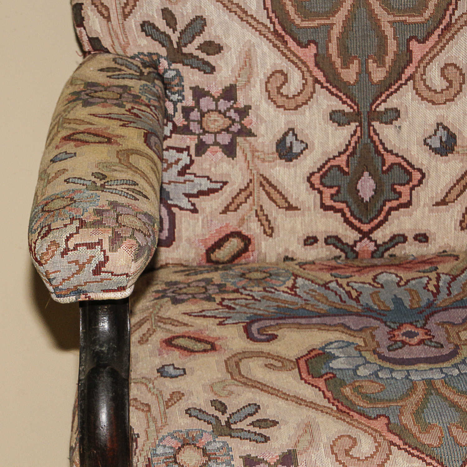 Louis XIV Style Upholstered Armchair