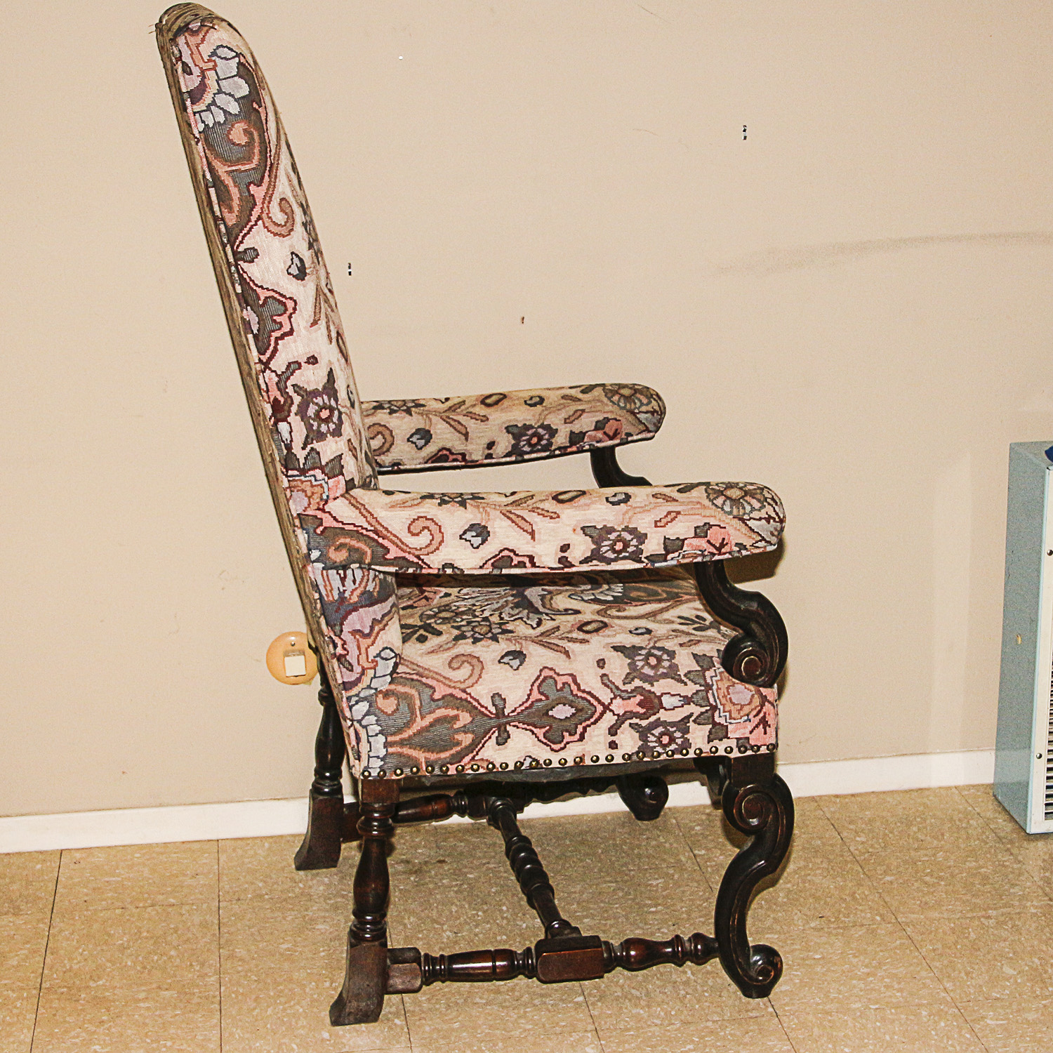 Louis XIV Style Upholstered Armchair