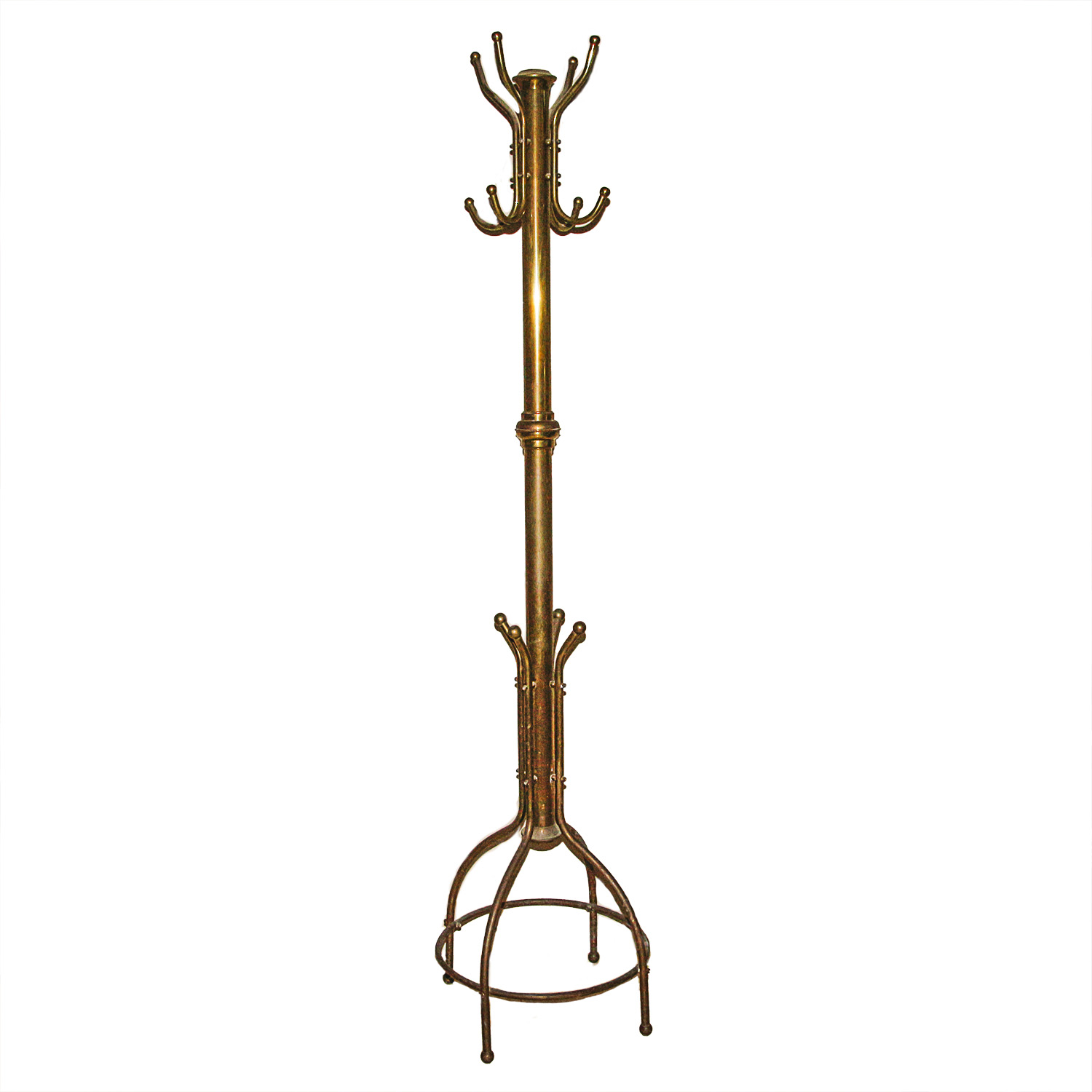Brass-Tone Metal Coat Rack