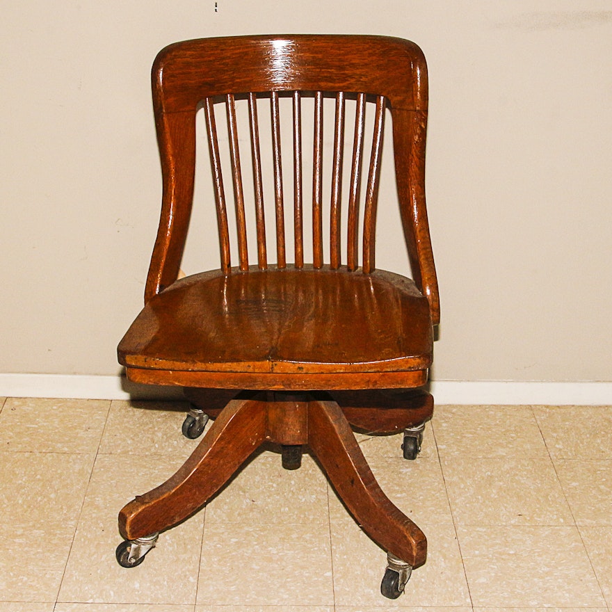 Vintage Wooden Office Chair