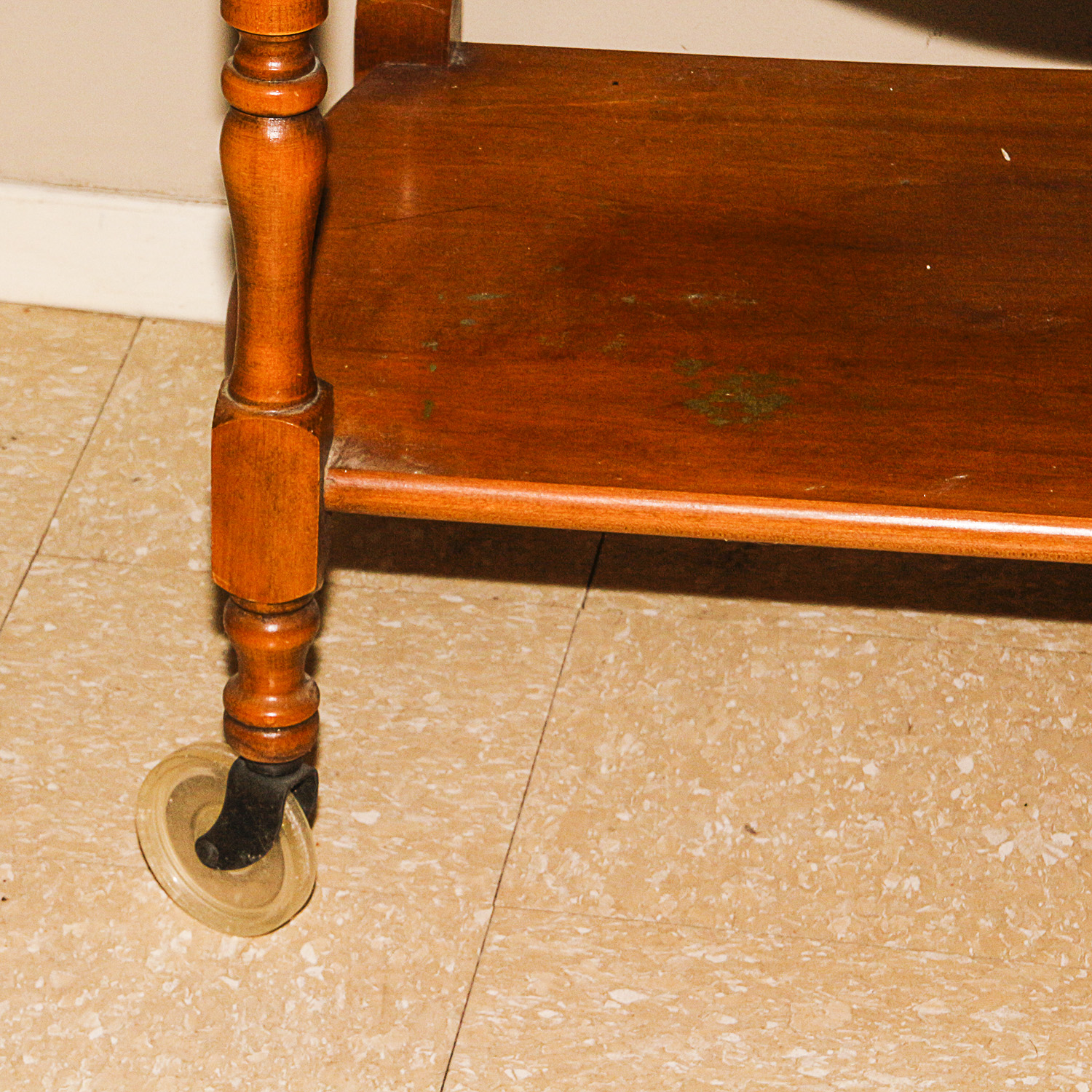 Vintage Drop Leaf Maple Tea Cart