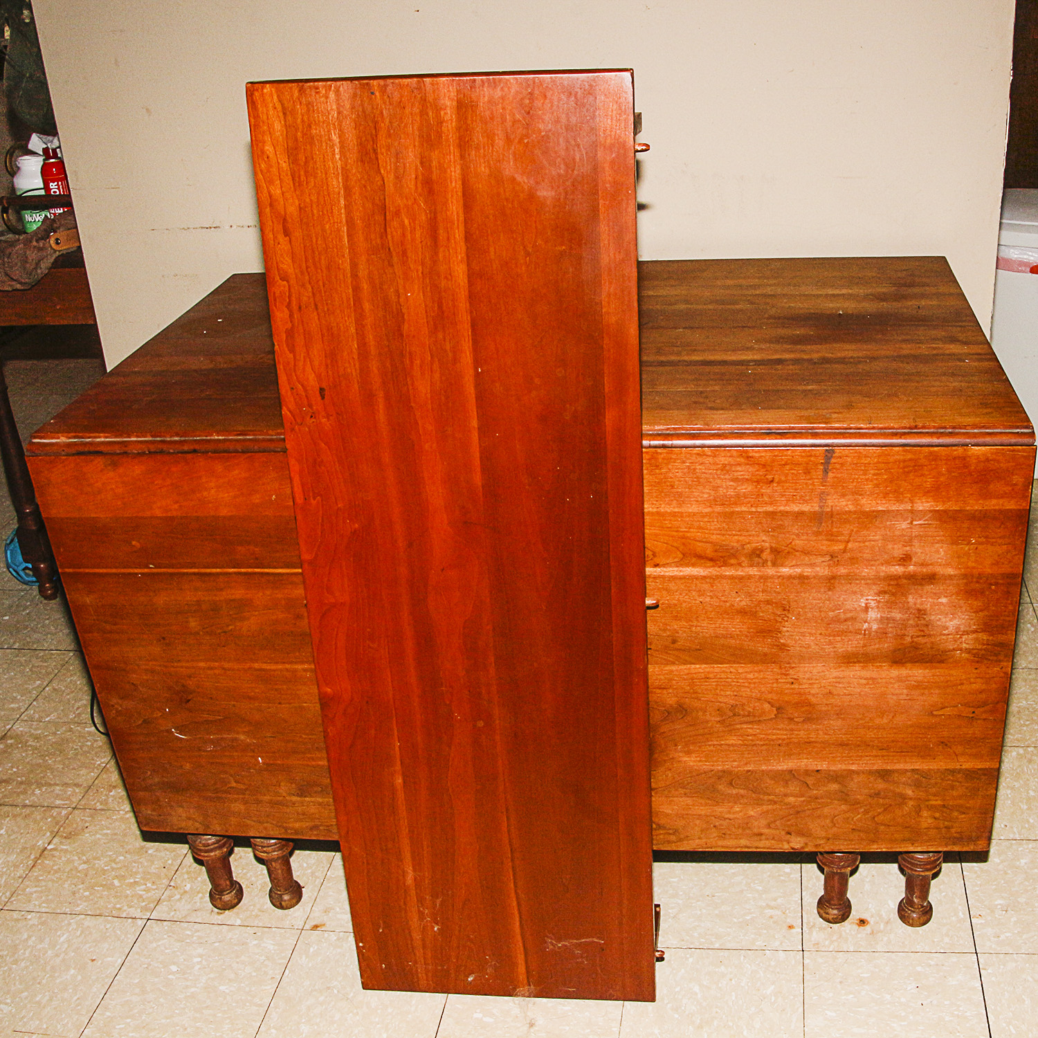 Vintage Cherry Drop Leaf Dining Table