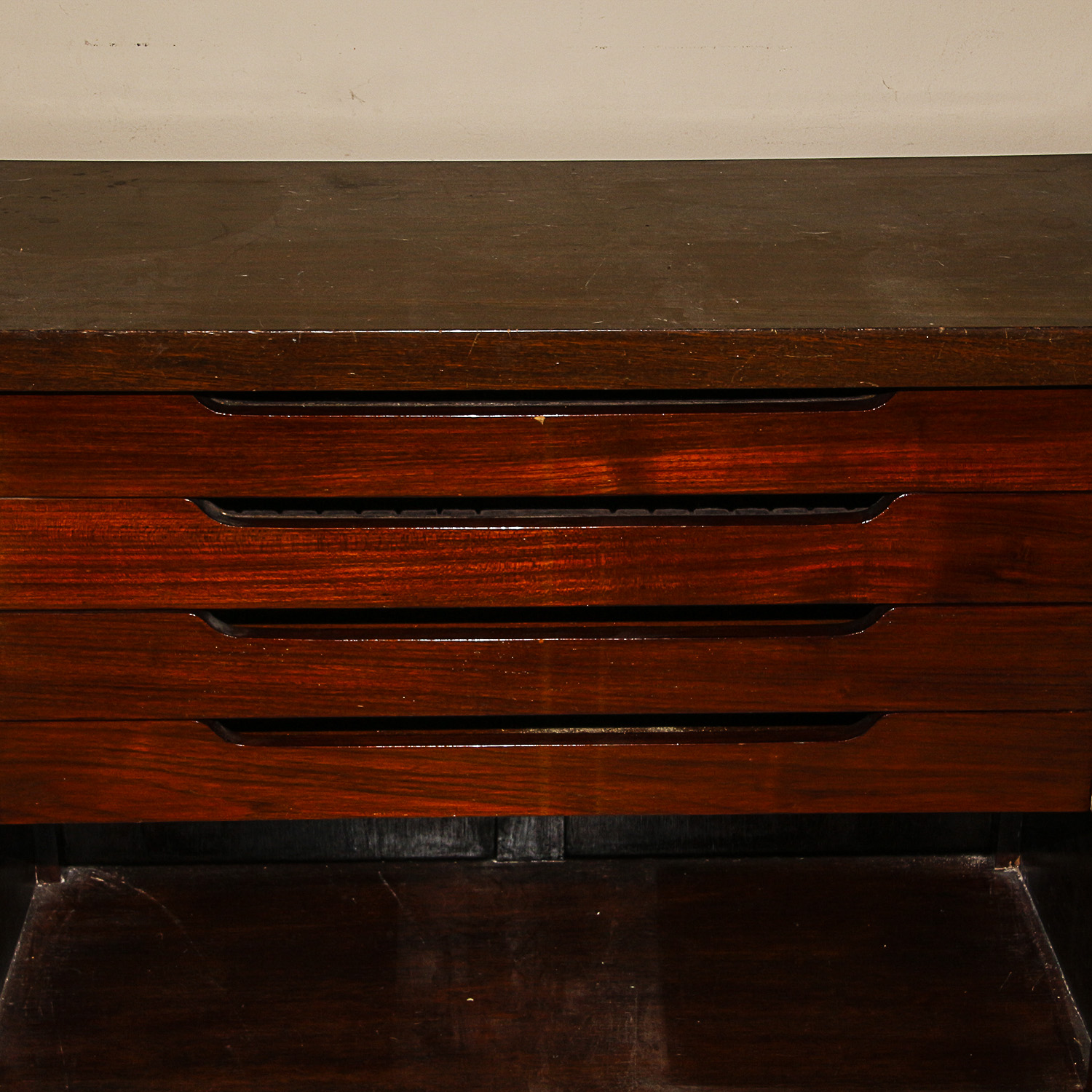 Vintage Asian Inspired Teak Cabinet