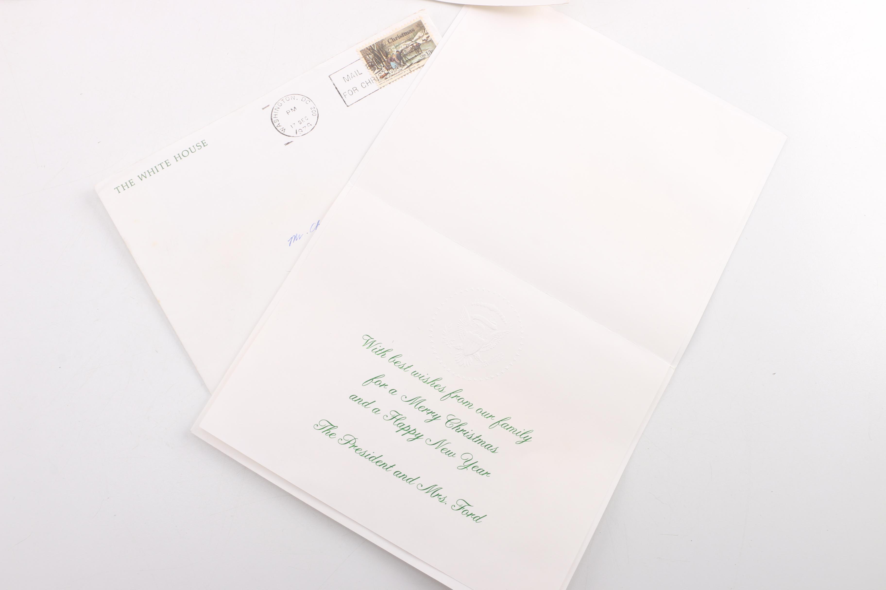 Gerald and First Lady Betty Ford Memorabilia including official White House Card