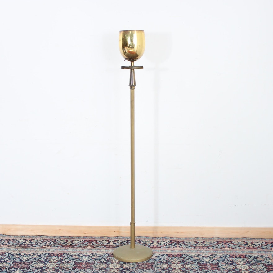 Vintage Art Deco Tommi Parzinger Brass Floor Lamp