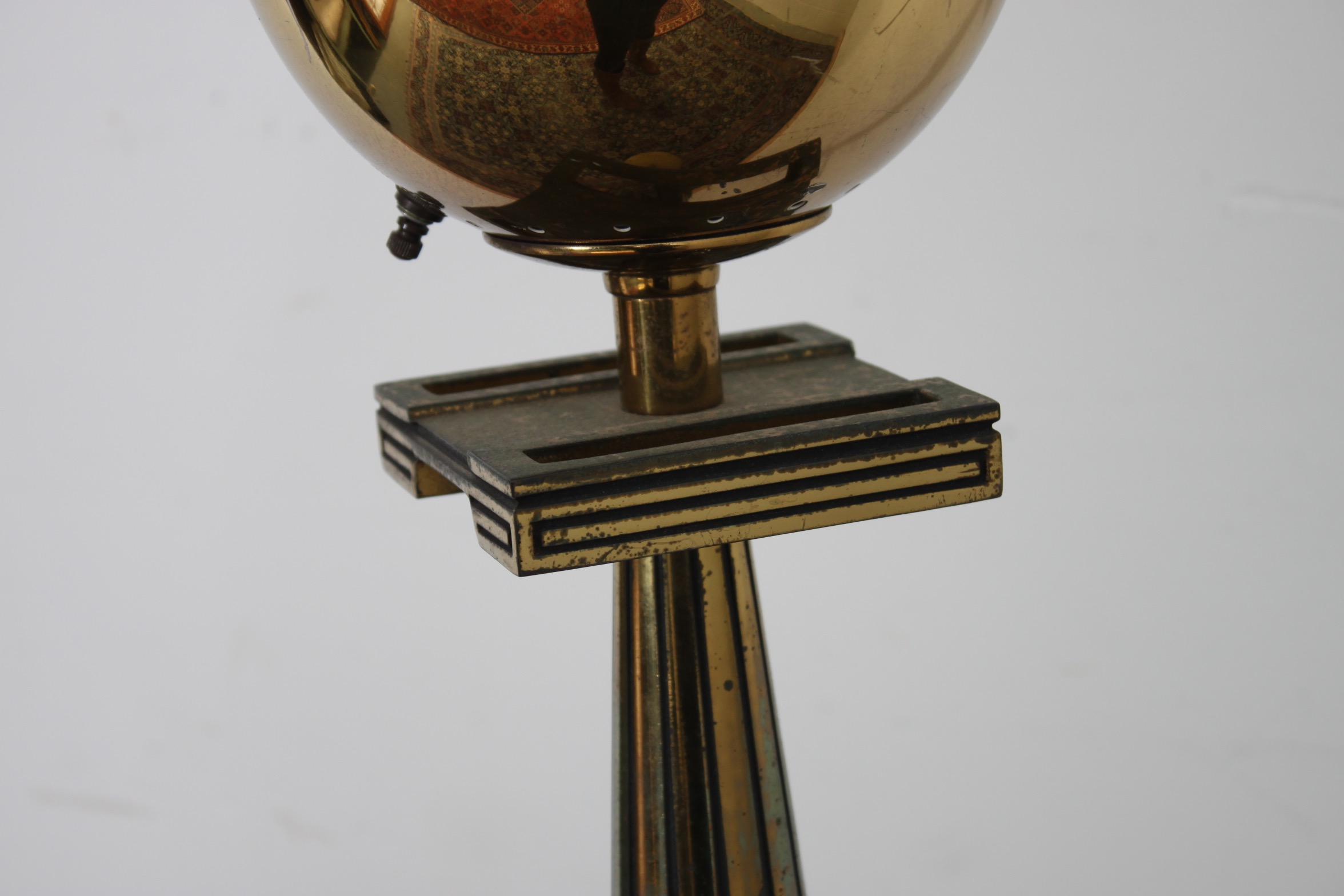 Vintage Art Deco Tommi Parzinger Brass Floor Lamp