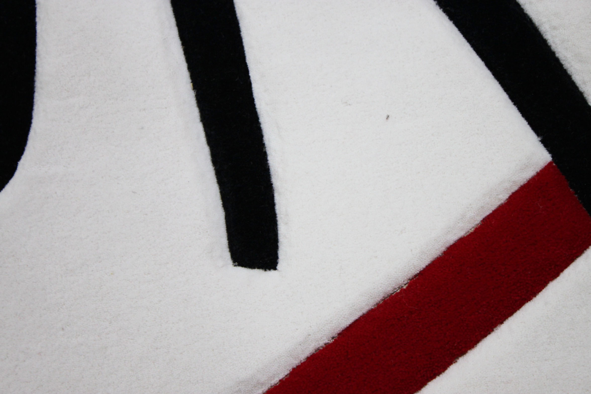 Memphis Group Style Tufted and Carved Graphic Wool Accent Rug