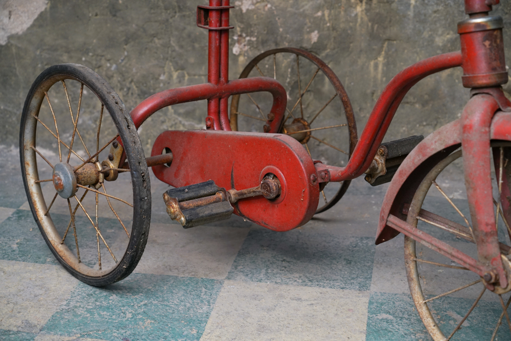 Vintage Red Chain Driven Tricycle