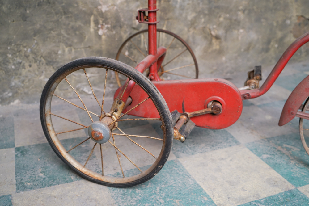 Vintage Red Chain Driven Tricycle
