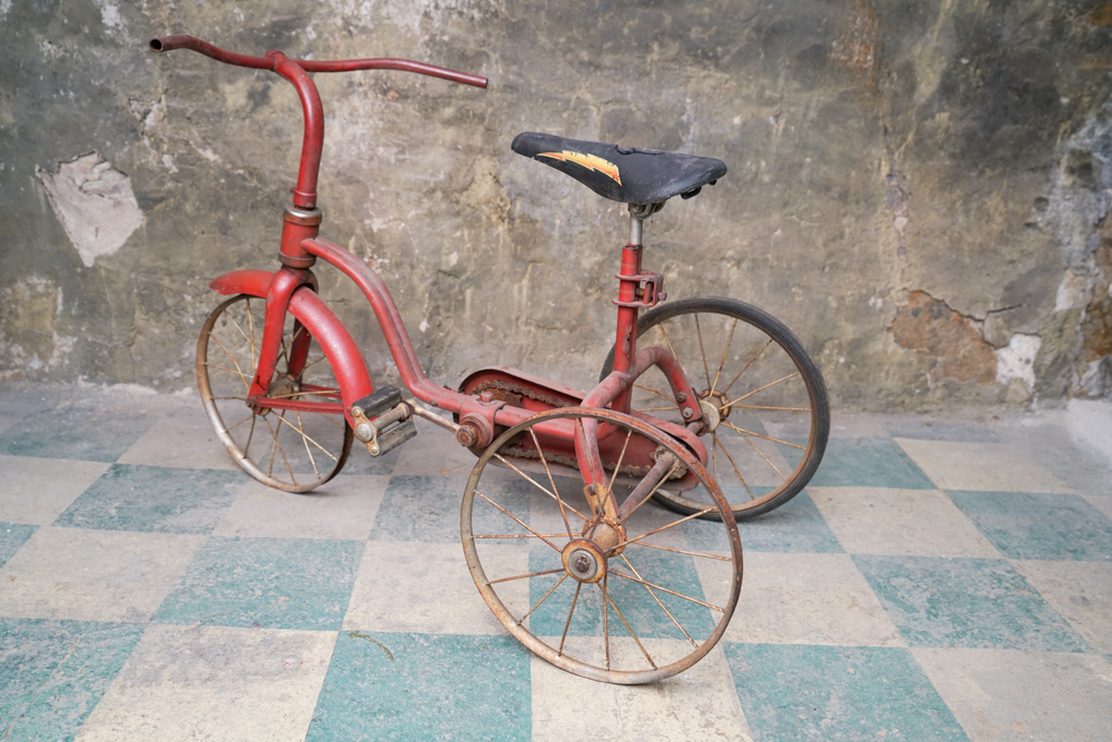 Vintage Red Chain Driven Tricycle