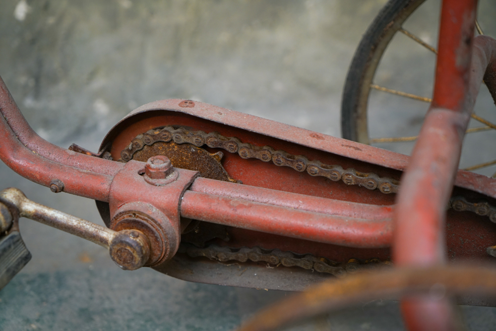 Vintage Red Chain Driven Tricycle