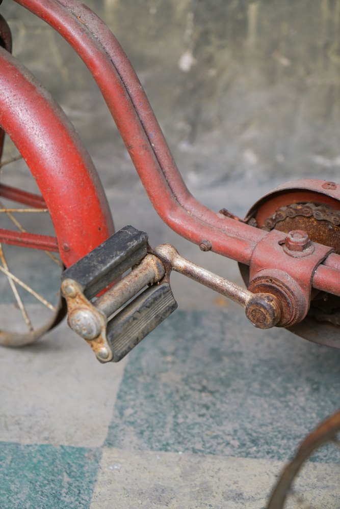Vintage Red Chain Driven Tricycle