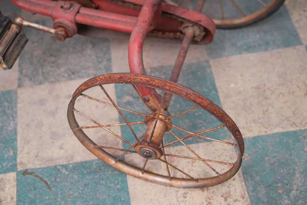 Vintage Red Chain Driven Tricycle
