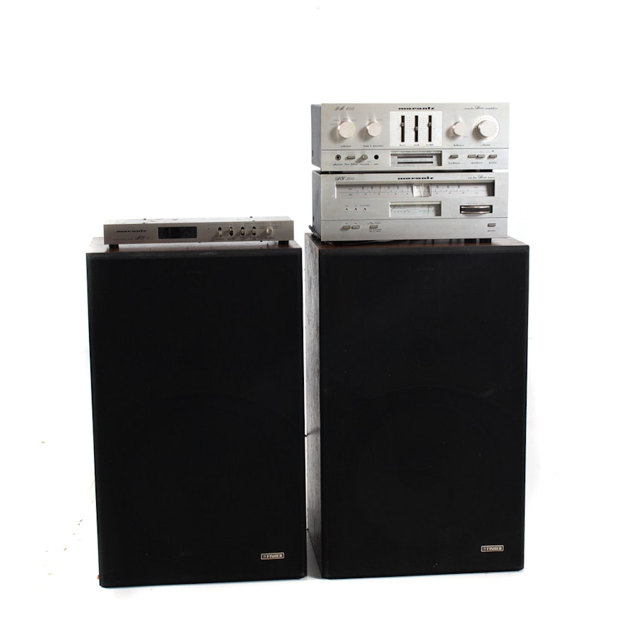 Vintage Marantz Stereo with Fischer DC15 Floor Speakers