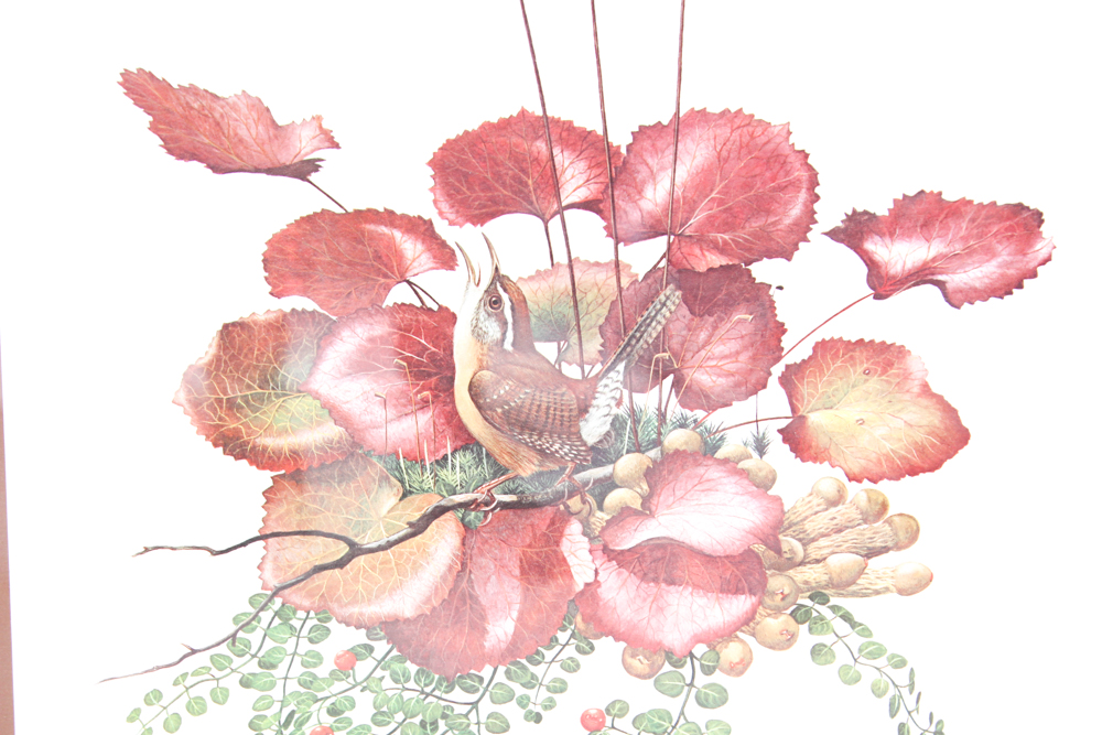 Ray Harm Signed "Carolina Wren" Offset Lithograph Print