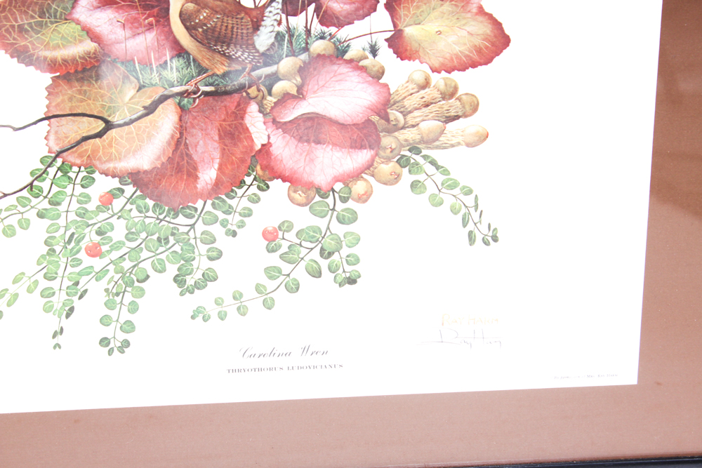 Ray Harm Signed "Carolina Wren" Offset Lithograph Print