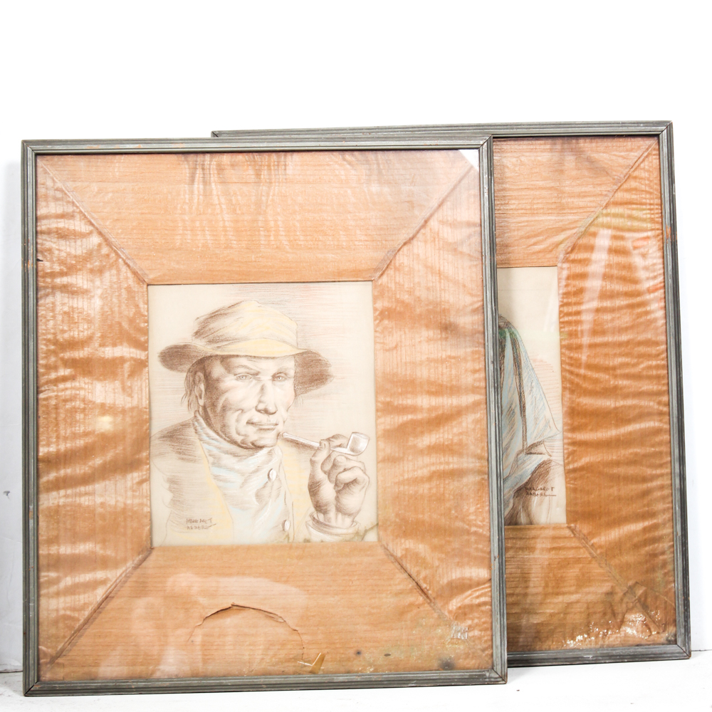 Margaret Aaberg Pastel Portraits of Dutch Elders