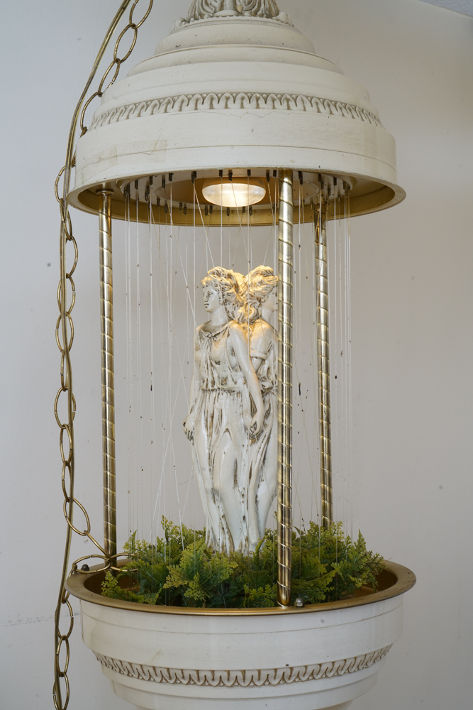 Vintage Oil Rain Lamp Featuring the Three Graces