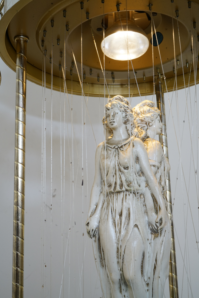 Vintage Oil Rain Lamp Featuring the Three Graces