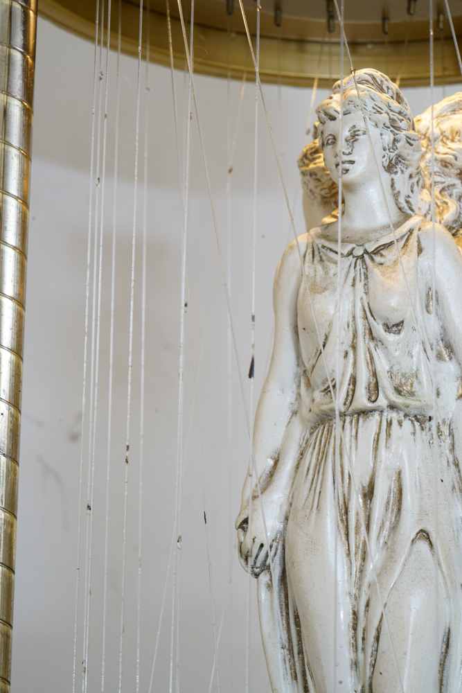 Vintage Oil Rain Lamp Featuring the Three Graces