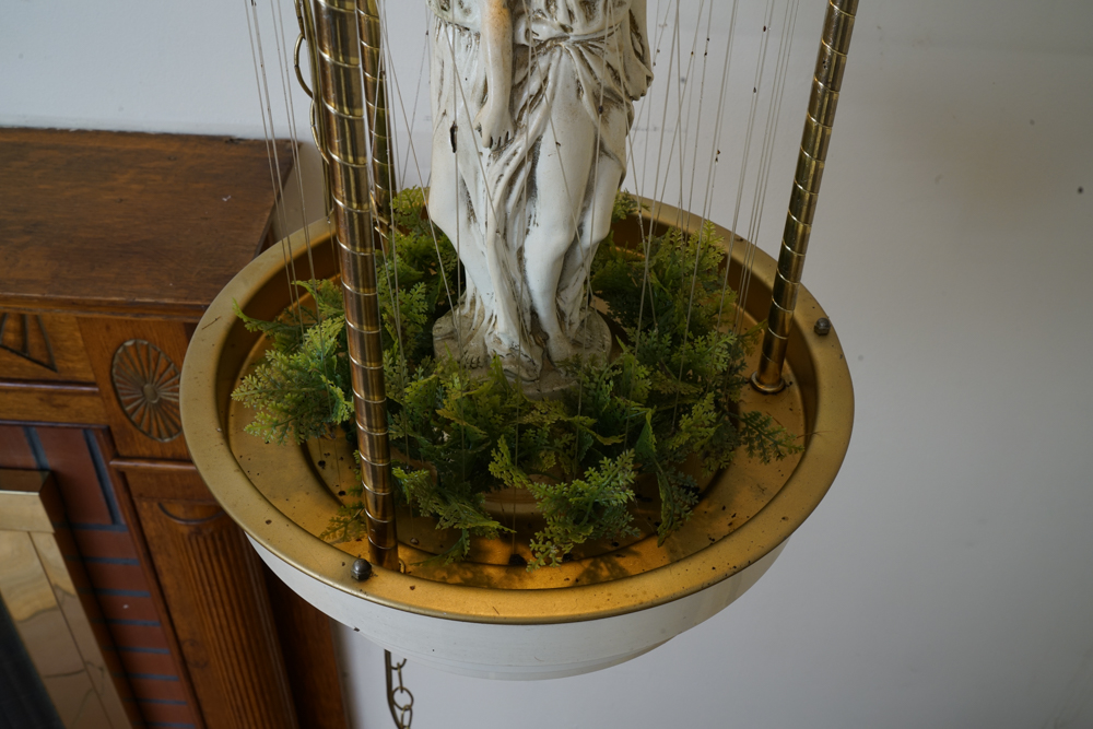 Vintage Oil Rain Lamp Featuring the Three Graces