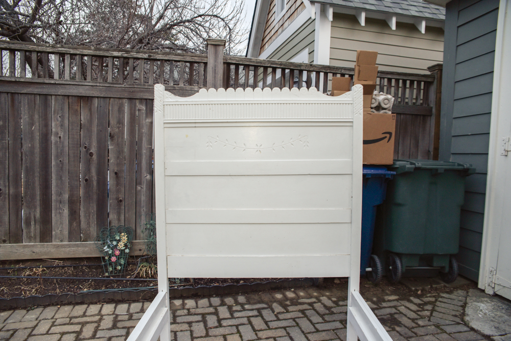 Eastlake Painted Oak Twin Bed Frame