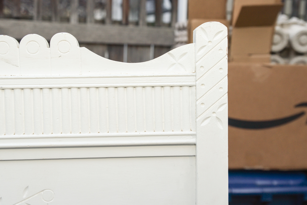 Eastlake Painted Oak Twin Bed Frame