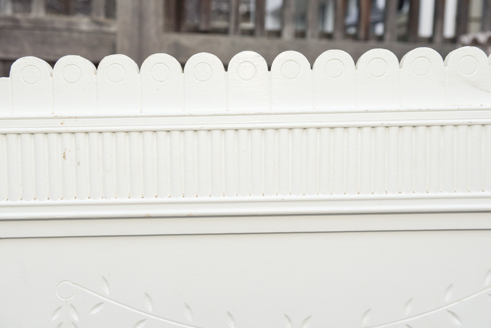 Eastlake Painted Oak Twin Bed Frame