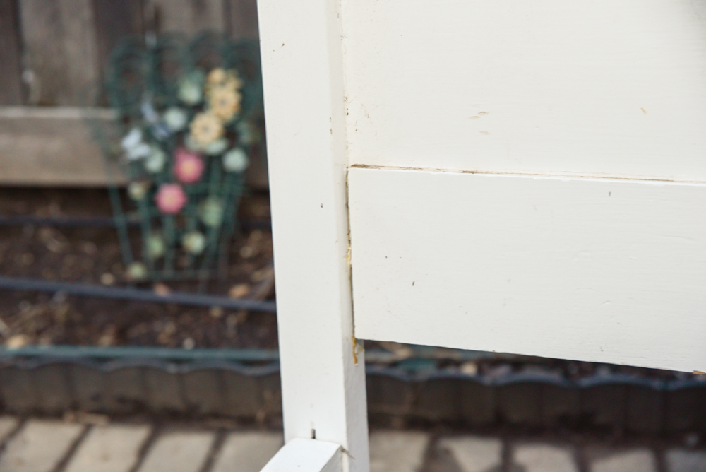 Eastlake Painted Oak Twin Bed Frame