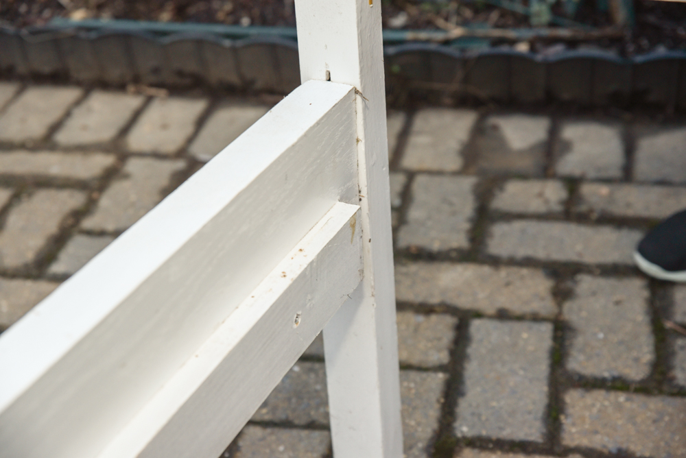 Eastlake Painted Oak Twin Bed Frame