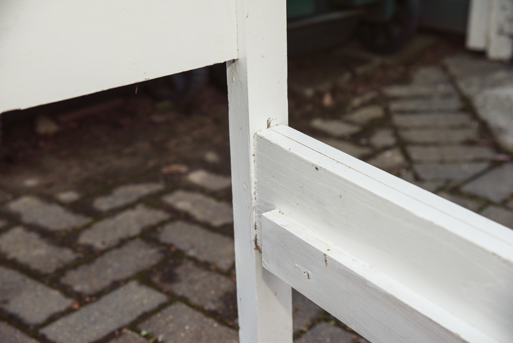 Eastlake Painted Oak Twin Bed Frame